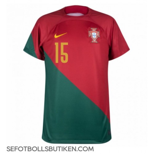 Portugal Rafael Leao #15 Replika Hemma matchkläder VM 2022 Korta ärmar